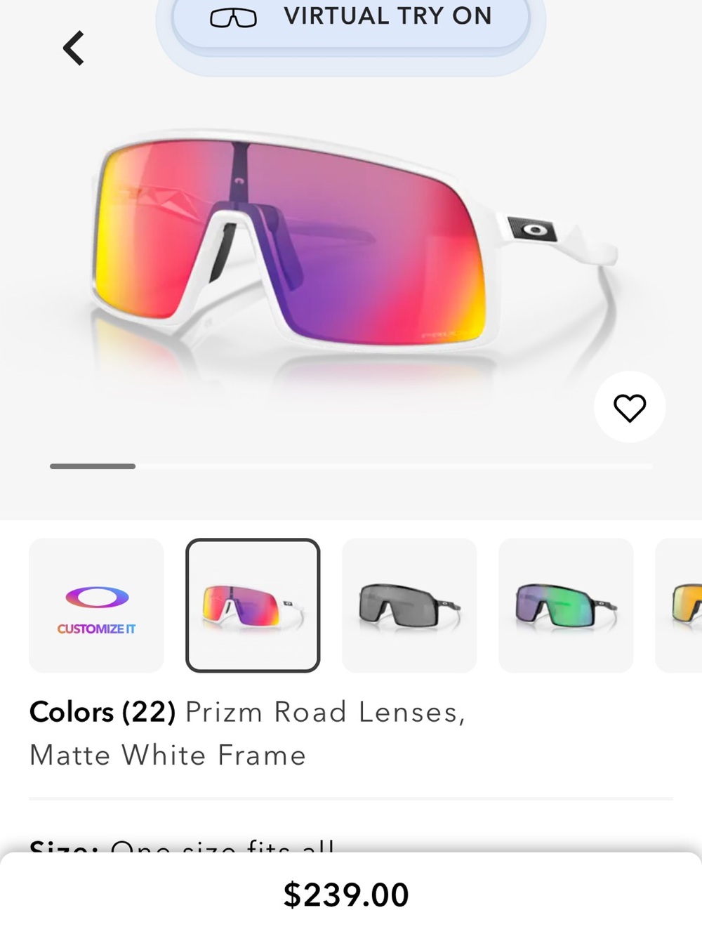 Oakley Matte White Frame Sunglasses with Red-Purple Gradient Lens